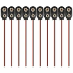 New Pack Of 10 9v Battery Connector Snap Clip Wire Lead Holder T Type. Fixed Price $6.48.