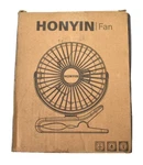 Honyin 720 Rotation Small Desk & Clip On Fan W Sturdy Base 3 Speed Matte Black. Fixed Price $15.99.