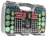 Storage Case With Tester, Stores & Protects Up To 180 Batteries, Hinge Clear. Fixed Price $45.04.