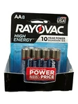 (2)rayovac High Energy Aa Alkaline Batteries 4/8 Pks ( 64 Batteries) Made In Usa. Fixed Price $22.46.