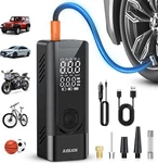 Tire Inflator Portable Air Compressor, 150psi Cordless Pump Medium, Black. Fixed Price $42.23.