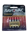 Rayovac Aaa Fusion Advanced Alkaline Batteries, 4 Pack, Expires 12/2033. Fixed Price $8.70.