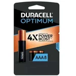 Duracell Aaa 1.5 Volt Optimum Power Boost Alkaline Batteries (8 Pack). Fixed Price $13.84.