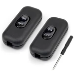Goweewon 2 Pack Inline Cord Switch, Ac 110v-250v 6a On/off Buttons Desk Black. Fixed Price $14.99.