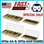Battery Storage Case Holder Organizer Box For 10 Aa Aaa Batteries 4 Pack. Fixed Price $7.95.