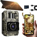 Solar Wifi Trail Camera Bluetooth Game Camera, 4k 64mp Wildlife Cameras 2000m.... Fixed Price $100.26.