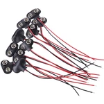 10 Pack 9v Battery Clip Connector, T Type Faux Leather Long Cable Housing Connec. Fixed Price $7.11.