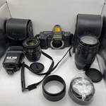 Tested Yashica 230-af + Sigma 28-70mm & 75-200mm Lenses Flash Cs-220 Auto. Fixed Price $79.99.