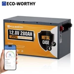 Eco-worthy 12v 280ah 3584wh Bluetooth Metal Case Lifepo4 Lithium Battery For Rv. Fixed Price $499.99.