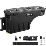 New Vevor Truck Bed Storage Box,lockable Lid,waterproof Abs Wheel Well Tool Box. Fixed Price $157.87.