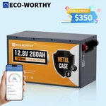 Eco-worthy 12v 280ah 3584wh Bluetooth Metal Case Lifepo4 Lithium Battery For Rv. Fixed Price $437.99.