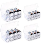 Glossyend Set Of 4 - Two C And D Battery Storage Box, D, Clear. Fixed Price $21.09.
