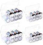 Glossyend Set Of 4 - Two C And D Battery Storage Box, D, Clear. Fixed Price $18.99.