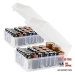 Glossyend Set Of 2, 37 Slot Multi Battery Storage Box, Case,. Fixed Price $19.98.