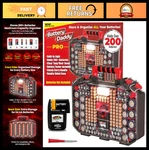 Battery Storage Organizer Case With Light & Tester, Holds 200+ Batteries, Double. Fixed Price $103.99.