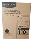 Amazon Basics Battery Organizer With Tester, 110 Batteries, Wall Mount. Fixed Price $23.99.