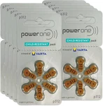 60 Powerone Hearing Aid Zinc Air Wireless Approved Mercury-free Pr41, P312 312. Fixed Price $19.99.