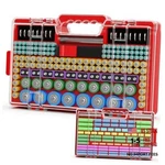Narotood Battery Organizer Storage Holder Box Case With Tester, Ultra-large Red. Fixed Price $24.25.