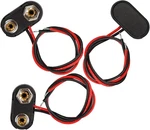 Vweicyy 9v Battery Connector,3pcs T-type 9 Volt Buckle Connector Hard Plastic Sh. Fixed Price $8.79.