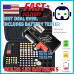 Battery Storage Organizer Tester Carry Case Bag Hold 152 Batteries Aa Aaa C D 9v. Fixed Price $19.95.