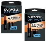 2 X 8 Packs (16) Duracell Optimum Aaa 1.5 Volt Power Boost Alkaline Batteries. Fixed Price $18.11.