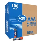Great Value Alkaline Aaa Batteries (100 Pack). Fixed Price $35.25.