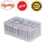 Dial Industries B331fn Battery Organizer Case, 12 Aaa, Aa, 6 C, 4 D, Clear. Fixed Price $12.99.