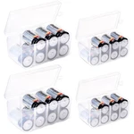 Glossyend Set Of 4 - Two C And D Battery Storage Box, D, Clear. Fixed Price $18.69.