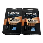 2- Duracell Aaa 32983 1.5v Optimum Alkaline Manganese Batteries 8 Pack. Fixed Price $15.41.